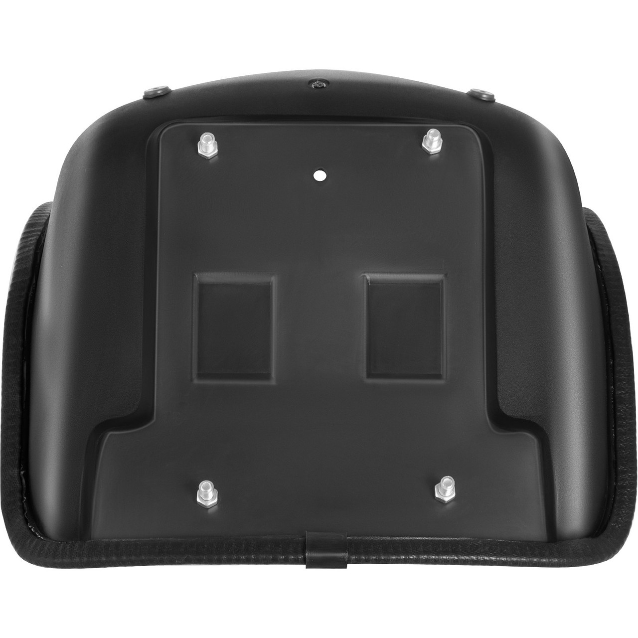 Universal Tractor Seat, Industrial High Back, Black PVC Lawn and Garden Mower Seat Replacement, Two Drain Holes Steel Frame Compact Forklift Seat, Compatible with Forklift, Excavator, Mower