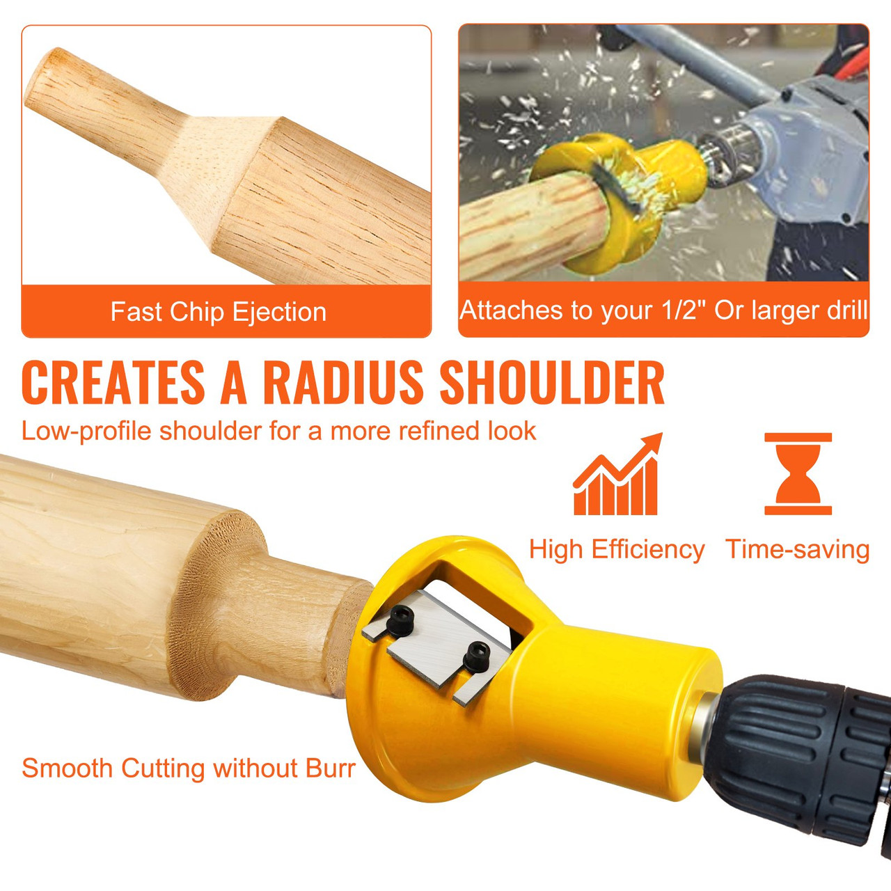 Tenon Cutter, 1.5" / 38 mm Diameter, with Dual Straight Blades & Button Screws Home Master Kit, Premium Aluminum & Steel Log Furniture Cutter, Commercial Woodworking Tool for Home Beginner DIY