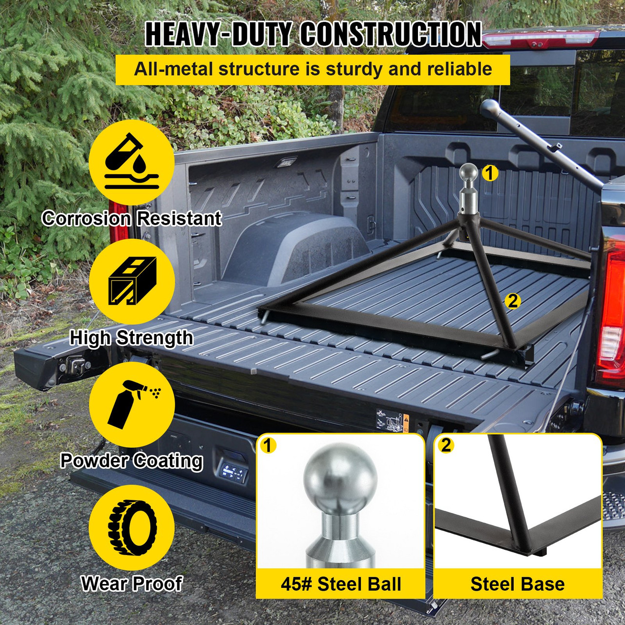 Fixed Truck Bed Fishing Rod Rack