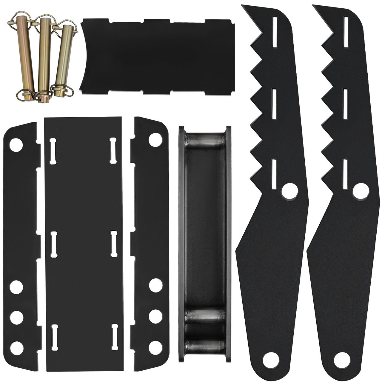 24 inch Excavator Backhoe Excavator Thumb Attachments Weld 1/2 Inch Teeth Thick Steel Plate Assembly CNC Plasma Cut Bolt-On Design