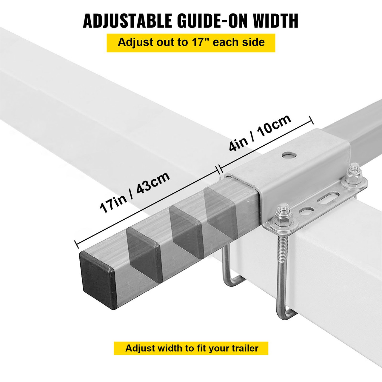 VEVOR Boat Trailer Guide-ons 48 2PCS Rustproof Steel Trailer Post Guide ons Trailer Guides with Pvc Pipes Complete Mounting Accessories Included