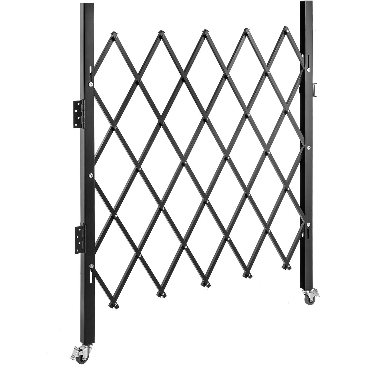 Single Folding Security Gate, 48" H x 66" W Folding Door Gate, Steel Accordion Security Gate, Flexible Expanding Security Gate, 360ø Rolling Barricade Gate, Scissor Gate or Door with Padlock