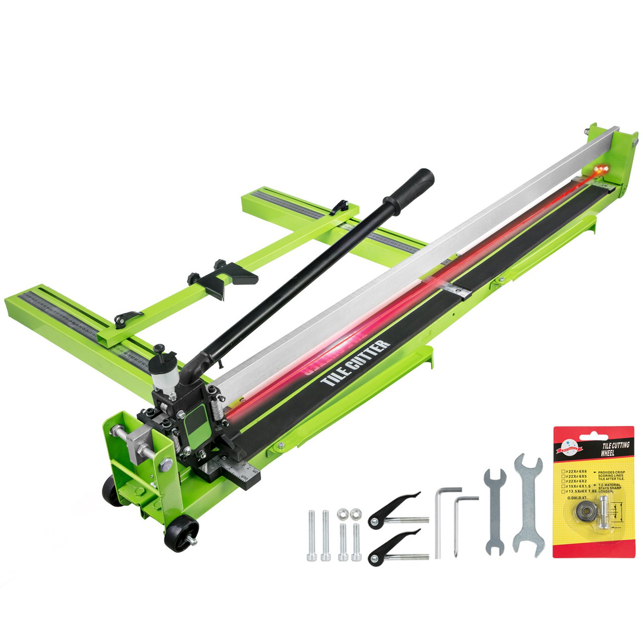 Tile Cutter 35.4 Inch, Manual Tile Cutter All-Steel Frame,Tile Cutting Machine w/Laser Guide and Bonus Spare Cutter,Tile Cutter Hand Tool for Precision Cutting Porcelain Ceramic Floor Tiles