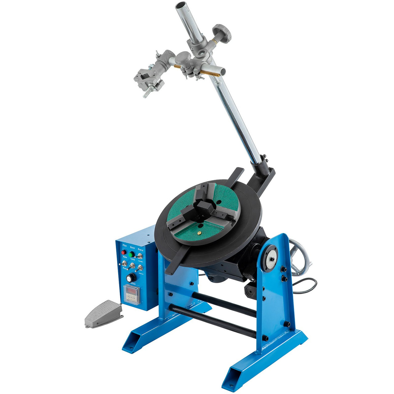 50KG Rotary Welding Positioner Turntable Table 110V 80W Angle 0 to 90ø Welding Positioner Positioning Turntable 310mm Diameter Welder Positioner Turntable Machine 200mm Lathe Chuck