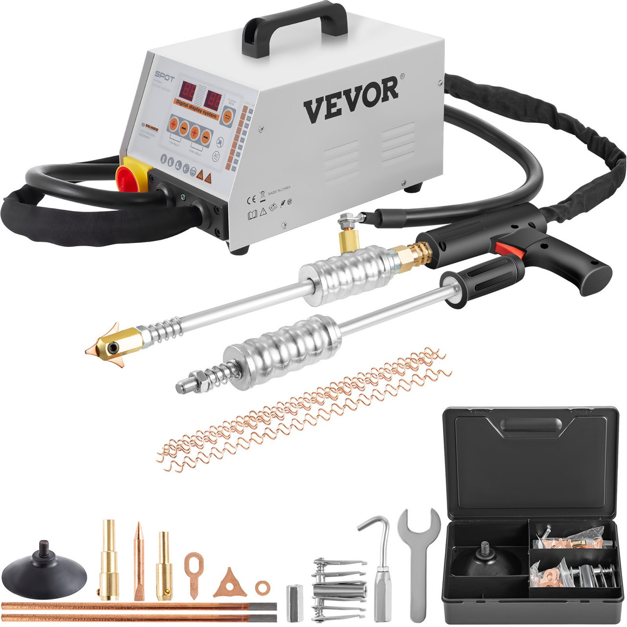 Dent Puller Machine 3800A Vehicle Panel Spot Puller Dent Bonnet Door Repair GYS2700 Dent Puller 12KW Spot Welder for Car Dent Repair