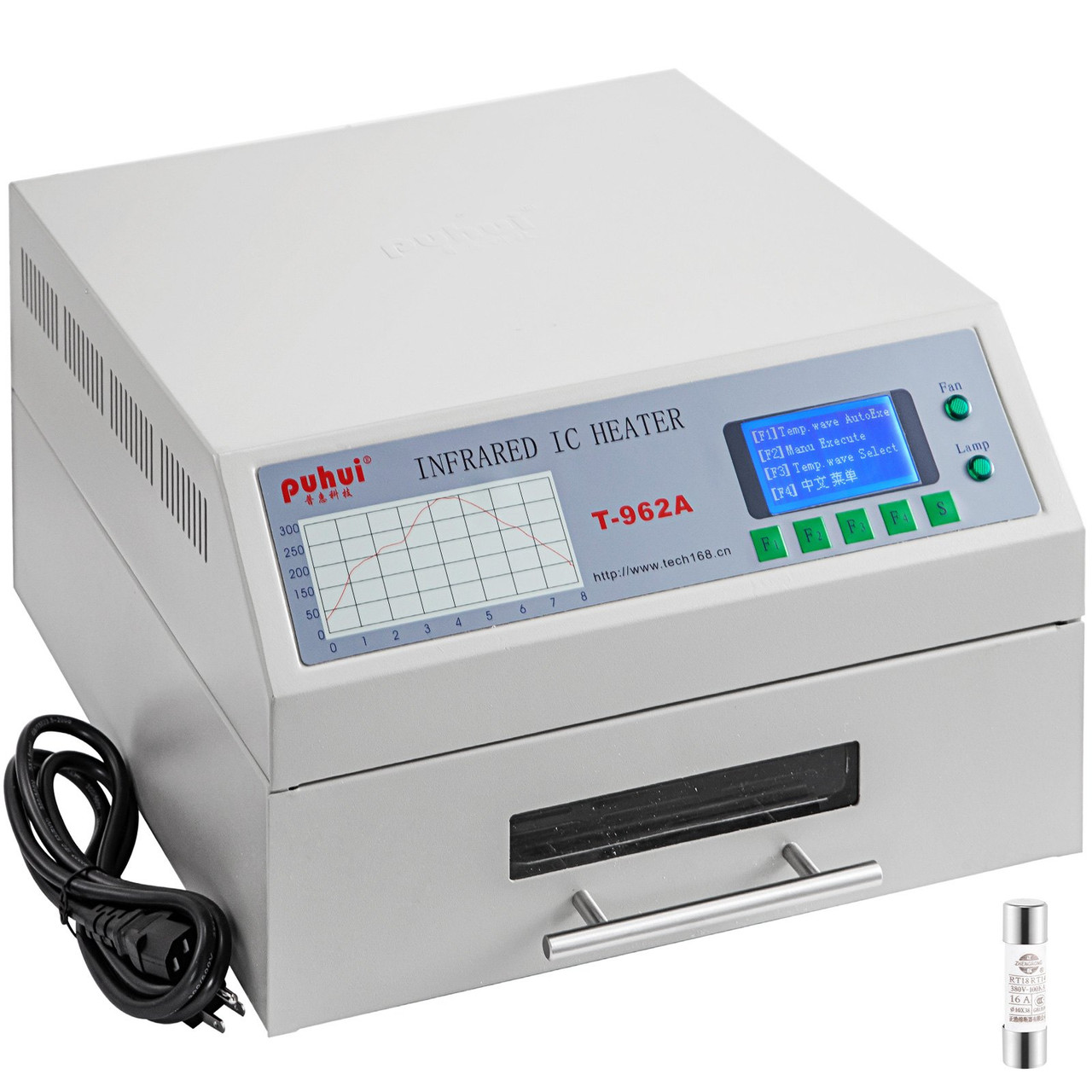 Reflow Oven T962A 110V Reflow Soldering Machine 1500W 300 x 320 mm SMD SMT BGA Professional Automatic Infrared Heater Soldering Machine W/Smoke Exhaust Chimney Cooling Efficiency