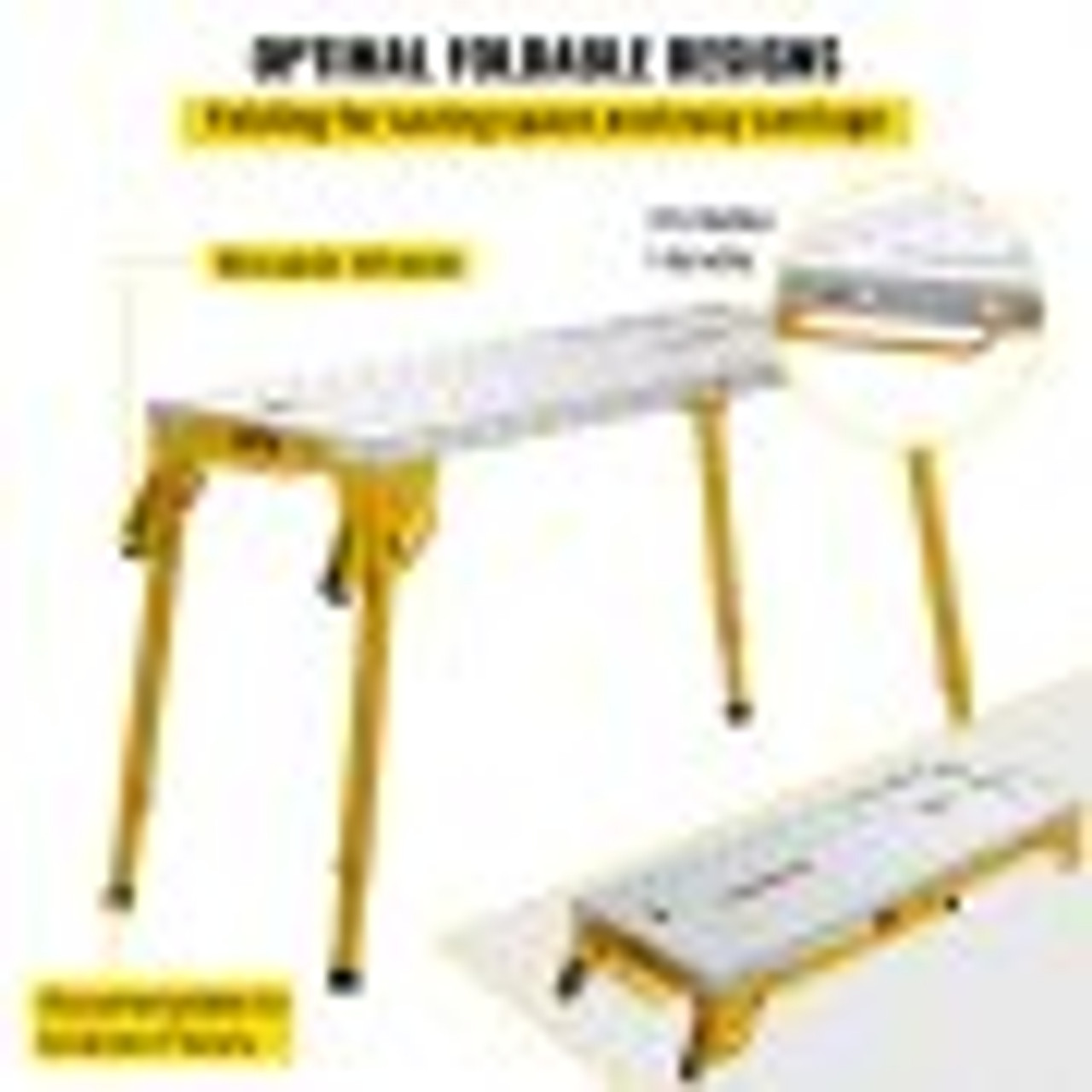 Welding Table, 46" x 18" Table Top, Steel Portable Workbench with 1000lb Weight Capacity, 4 Adjustable Height Work Table w/ Folding Legs, Carrying Handle and 2 Casters
