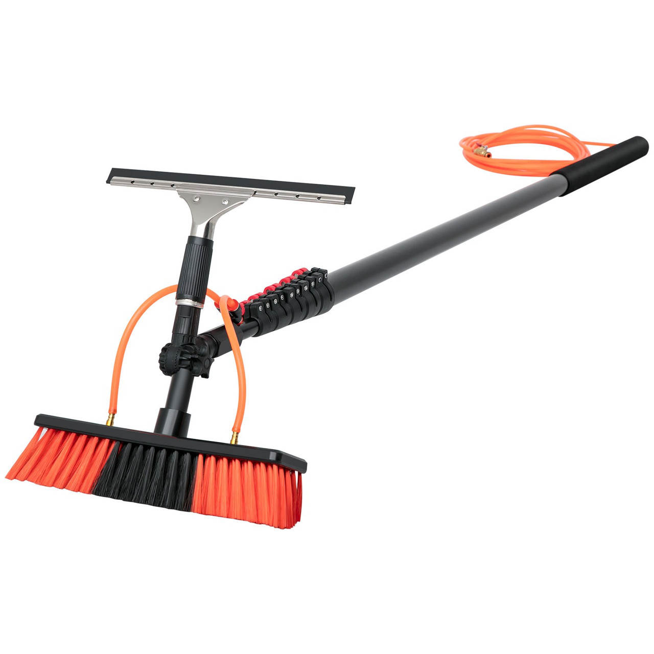 2 In 1 Window Cleaning Cloth Brush With Telescopic Rod, Squeegee