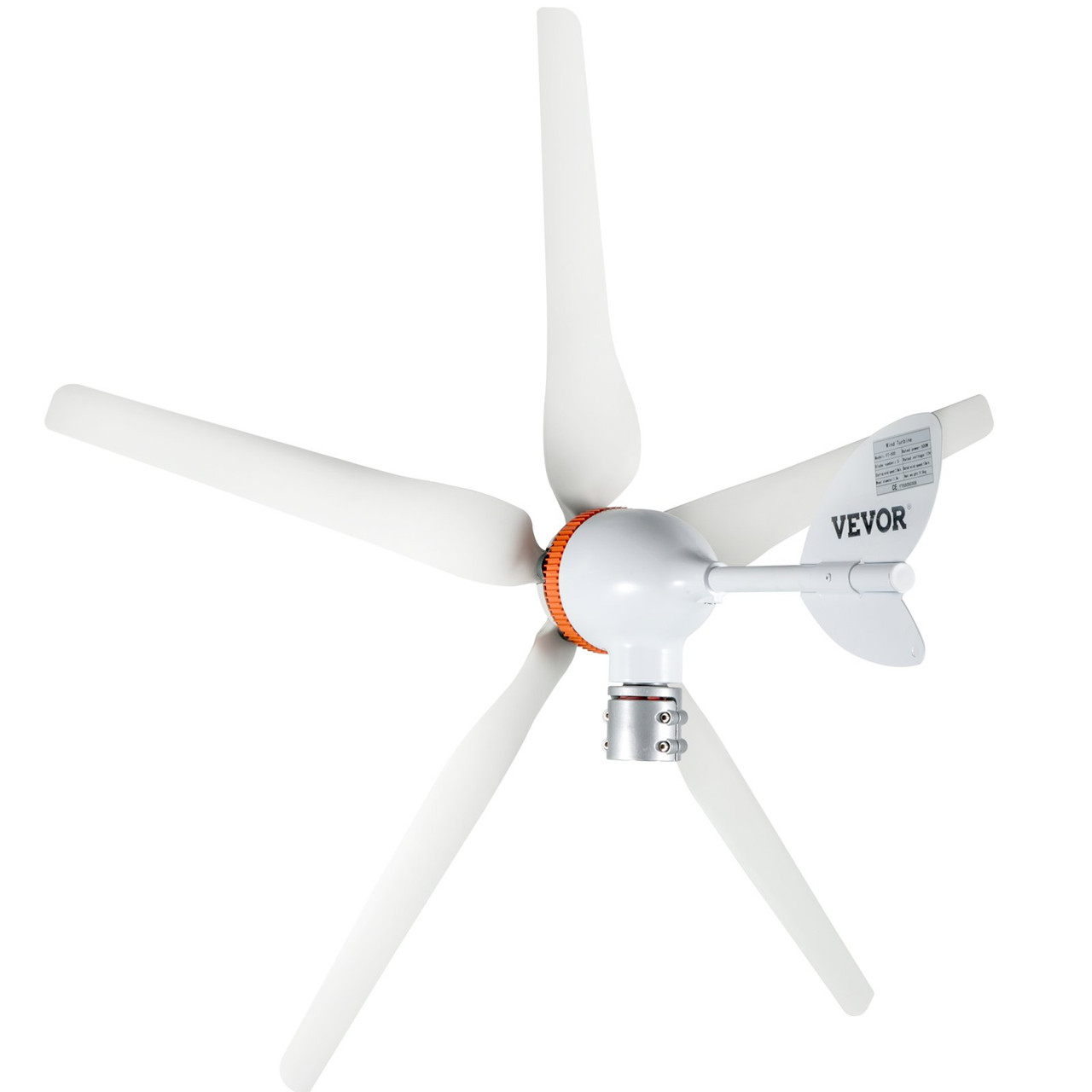 Wind Turbine Generator, 12V/AC Wind Turbine Kit, 500W Wind Power Generator with MPPT Controller 5 Blades Auto Adjust Windward Direction Suitable for Terrace, Marine, Motor Home, Chalet, Boat