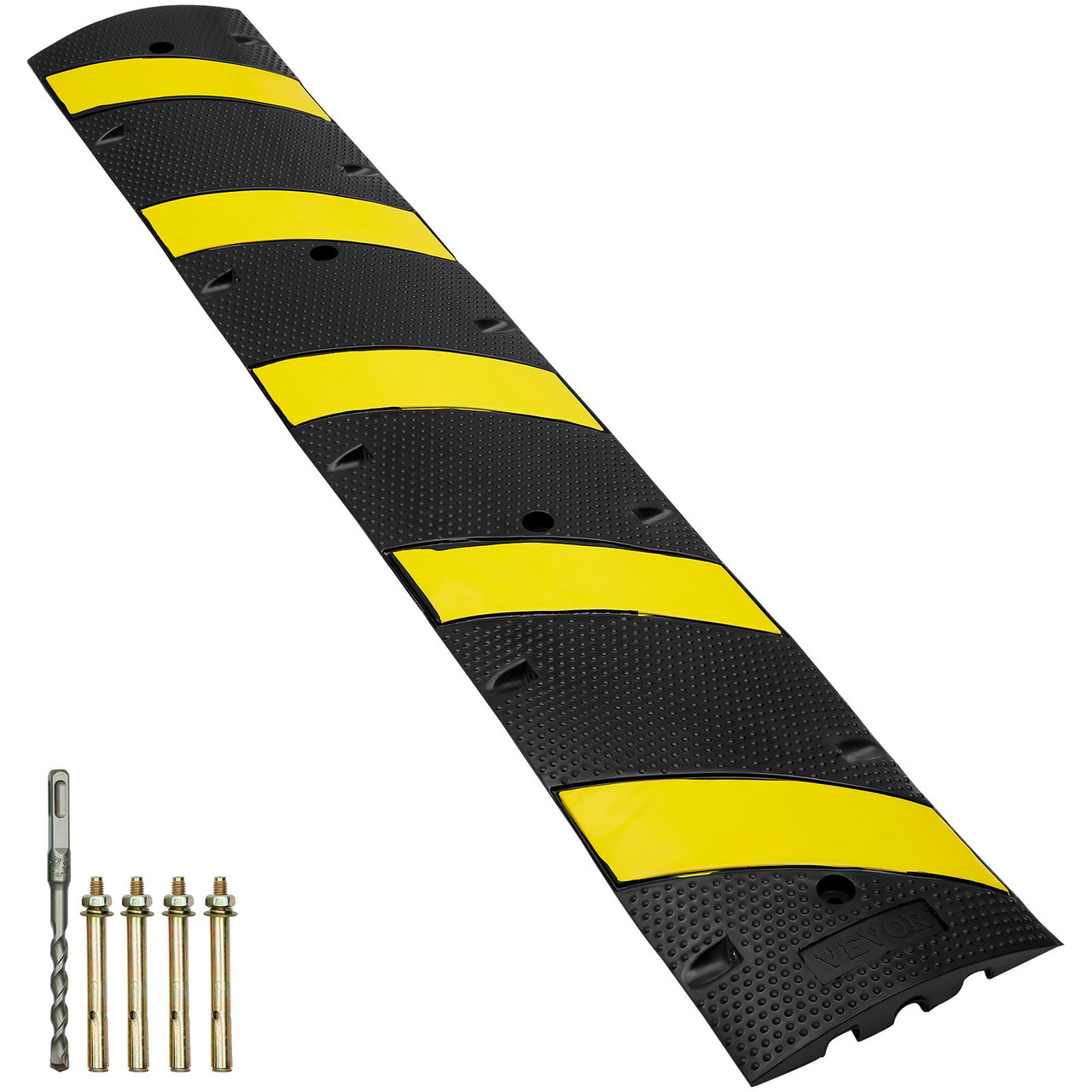 72'' Rubber Speed Bump 2 Channel 22000 lbs Load Heavy Duty Speed Hump