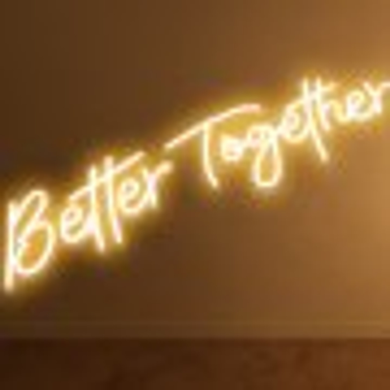 Better Together Neon Sign, 13" x 7" +18" x 8" Warm White LED lights Sign, Adjustable Brightness with Remote Control, Used for Home, Party, Wedding, and Bar Decoration (Power Adapter Included)