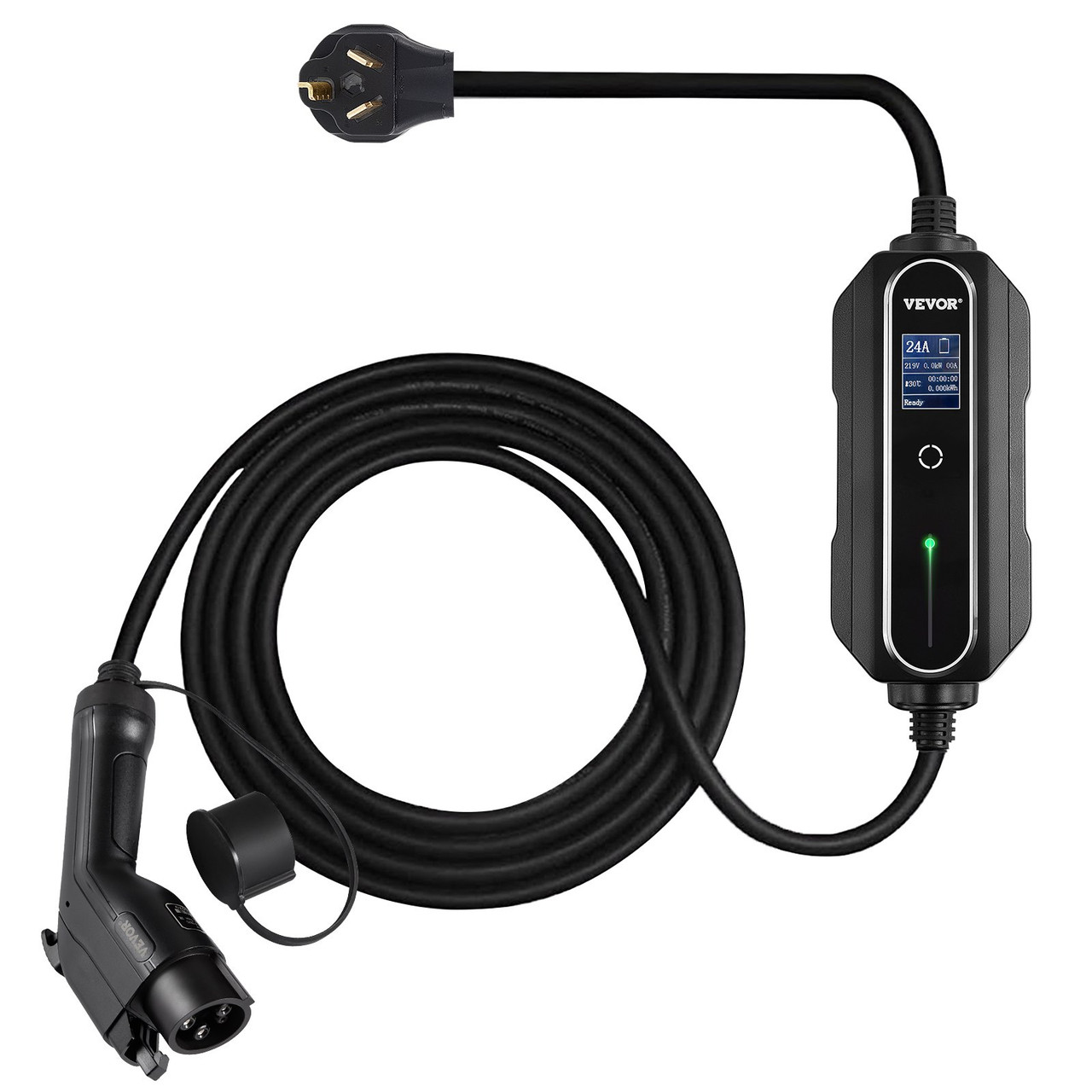 Level 2 EV Charger, 24 Amp 110-240V, Portable Electric Vehicle Charger with 25  ft J1772