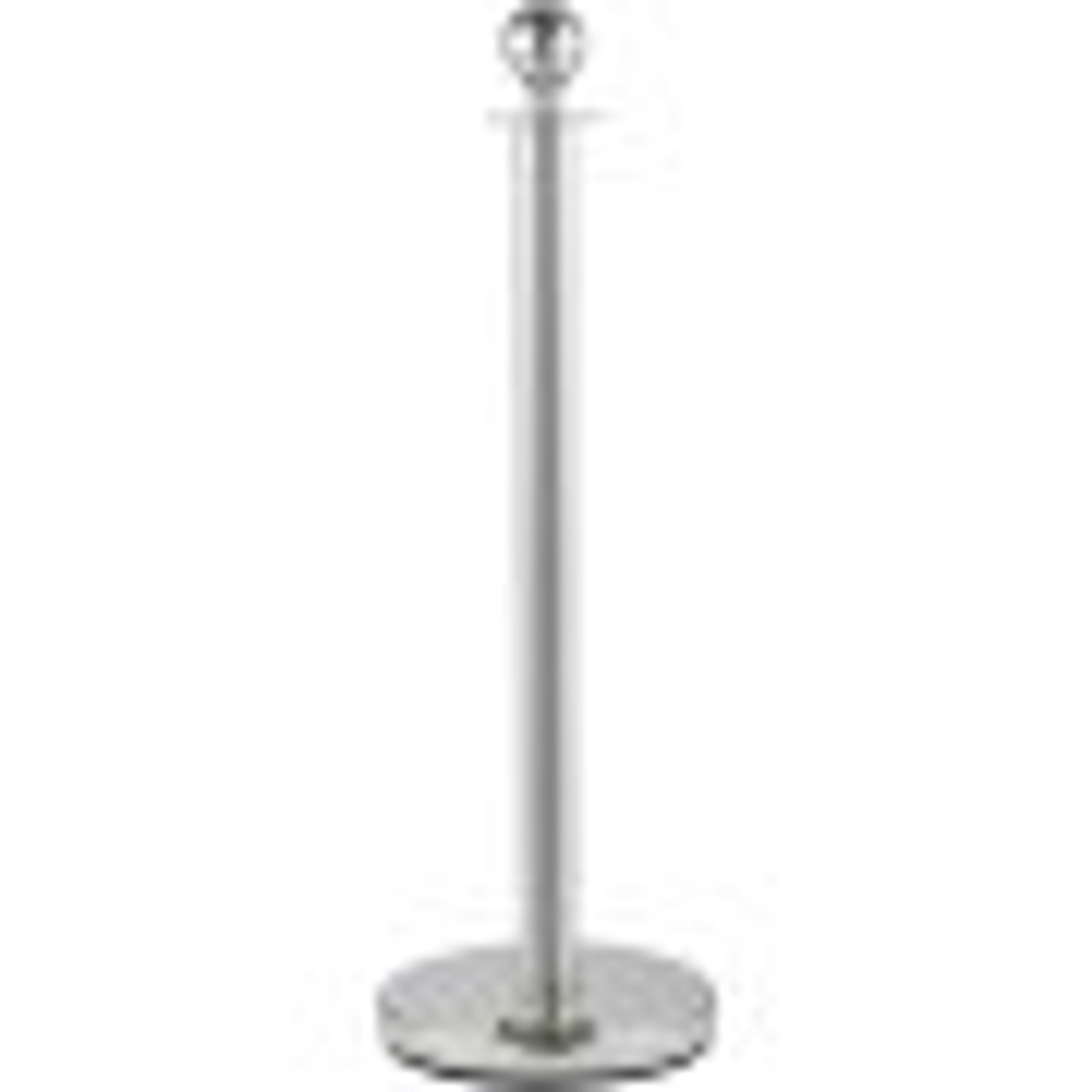 38 Inch Stanchion Posts Queue, Red Velvet Rope (3, Silver)