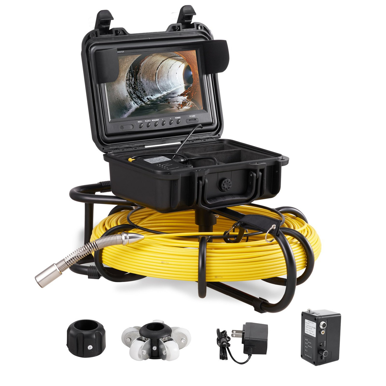 Sewer Camera Pipe Inspection Camera 9-inch 720p Screen Pipe Camera 300 ft