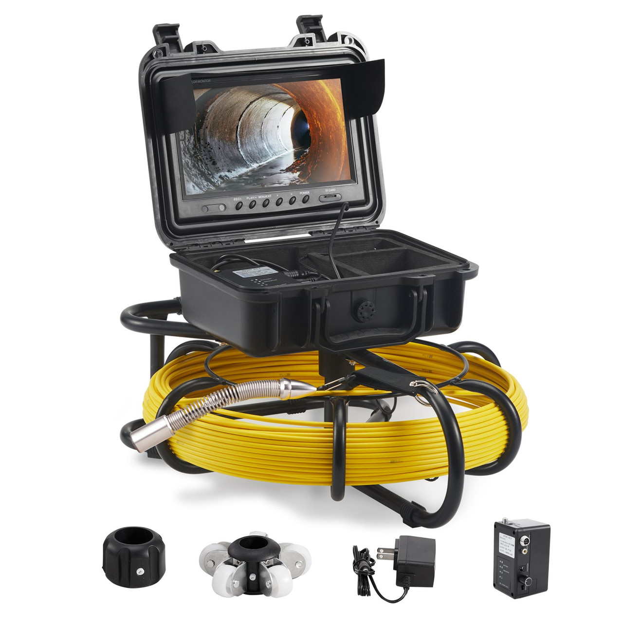 Sewer Camera Pipe Inspection Camera 9-inch 720p Screen Pipe Camera 230 ft