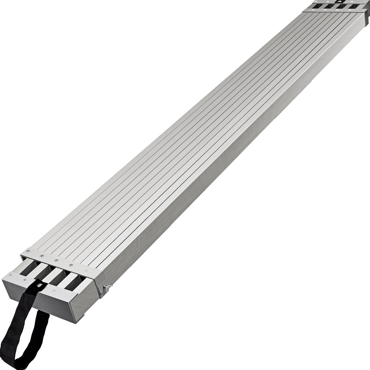 Aluminum Work Plank, 9-15ft Telescoping Plank, 440lbs Capacity Aluminum Extension Plank, 12.5 inch Width, Aluminum Scaffolding Plank with Skid-Proof Platform Scaffold Ladder Accessory