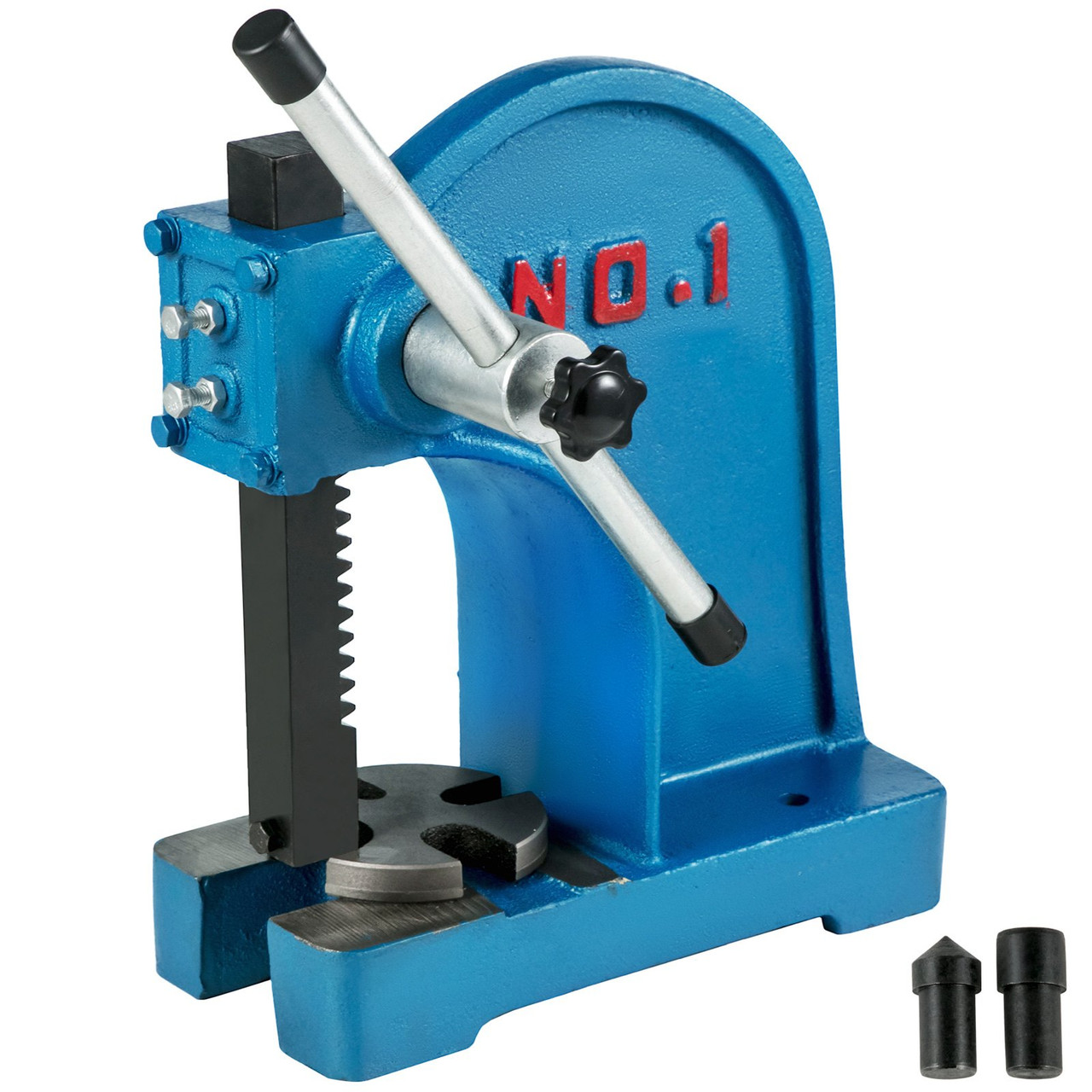 Manual Arbor Press 1 Ton, Heavy Duty Arbor Press with 4-5/8 Inch Maximum Height, Manual Desktop Arbor Press Cast Iron Material, for Riveting Punching Holes