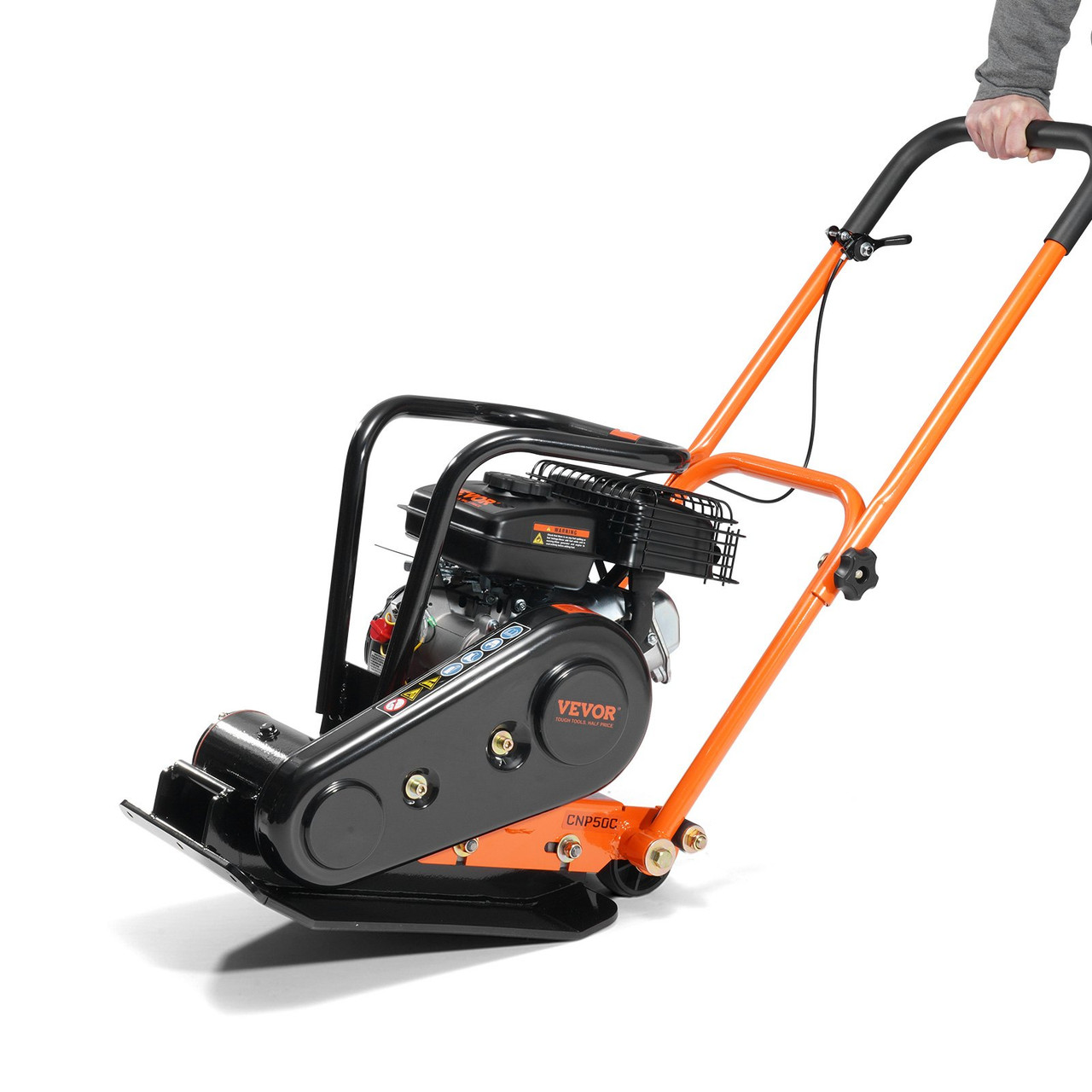 Plate Compactor, 2.8 HP 78.5CC Gas Engine 5,250 VPM, 1,920 lbs Force Vibratory Compaction Tamper with 18.7 x 11.8 inch Plate for Walkways, Patios, Asphalts, Paver Landscaping