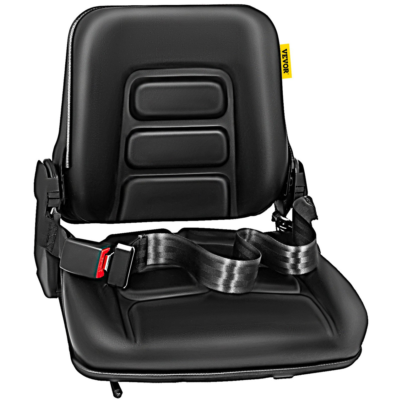 Universal Adjustable Forklift Seat with Safety Belt, Full Suspension Seat Replacement for Heavy Mechanical Seat