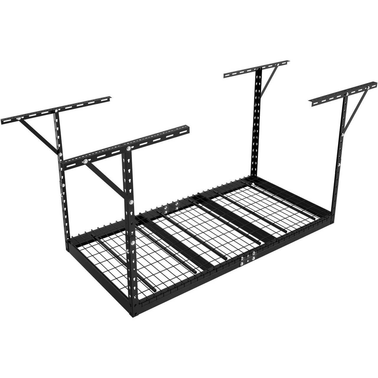 Overhead Adjustable Garage Storage Rack 36x72in Ceiling Rack 550lbs Black