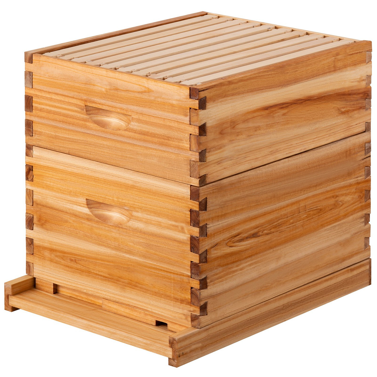 Beehive Box Kit Bee Honey Hive 20 Frames 1 Deep 1 Medium Natural Fir Wood