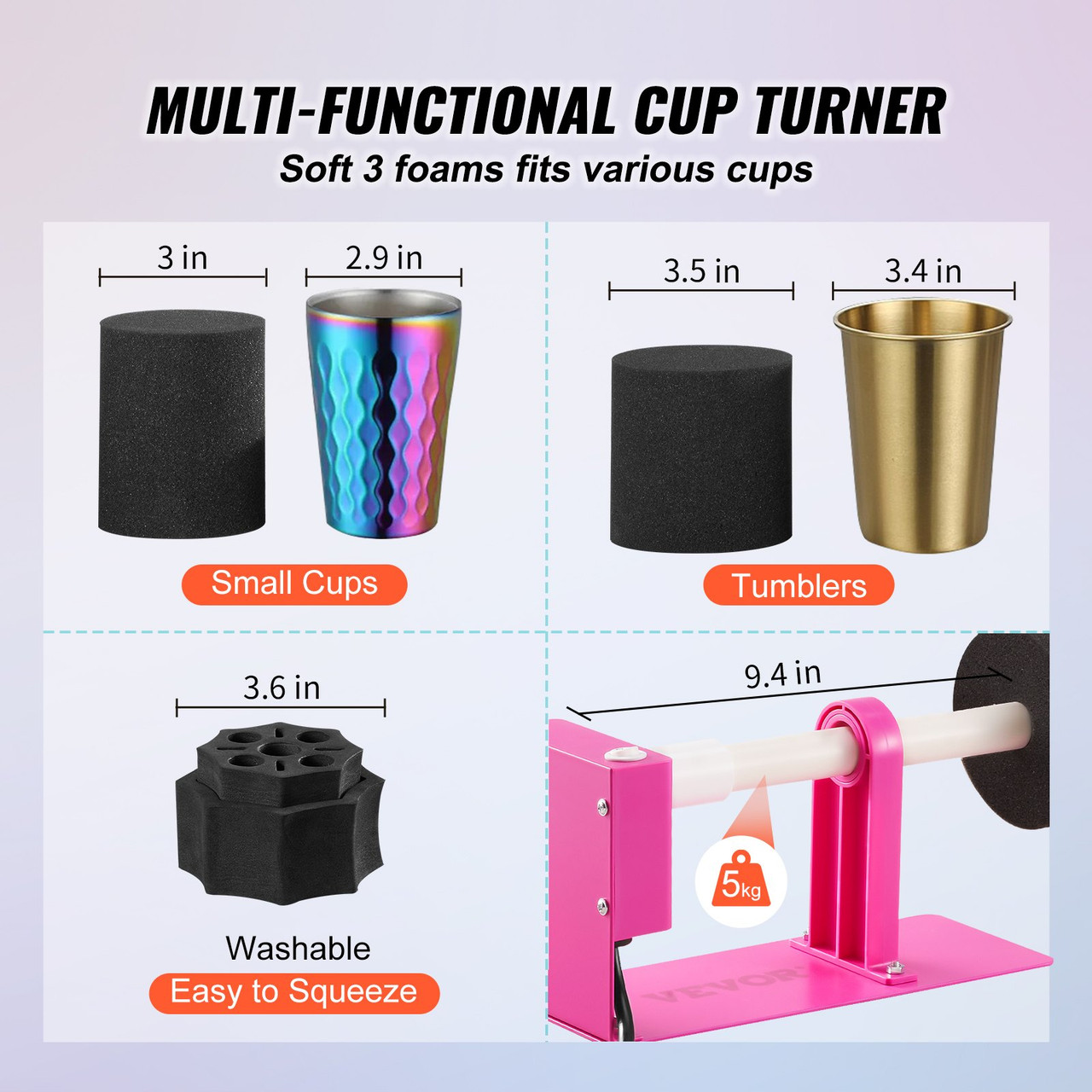 Cup Turner Tumbler Spinner Pen Turner with Epoxy Resin Kit for Beginners