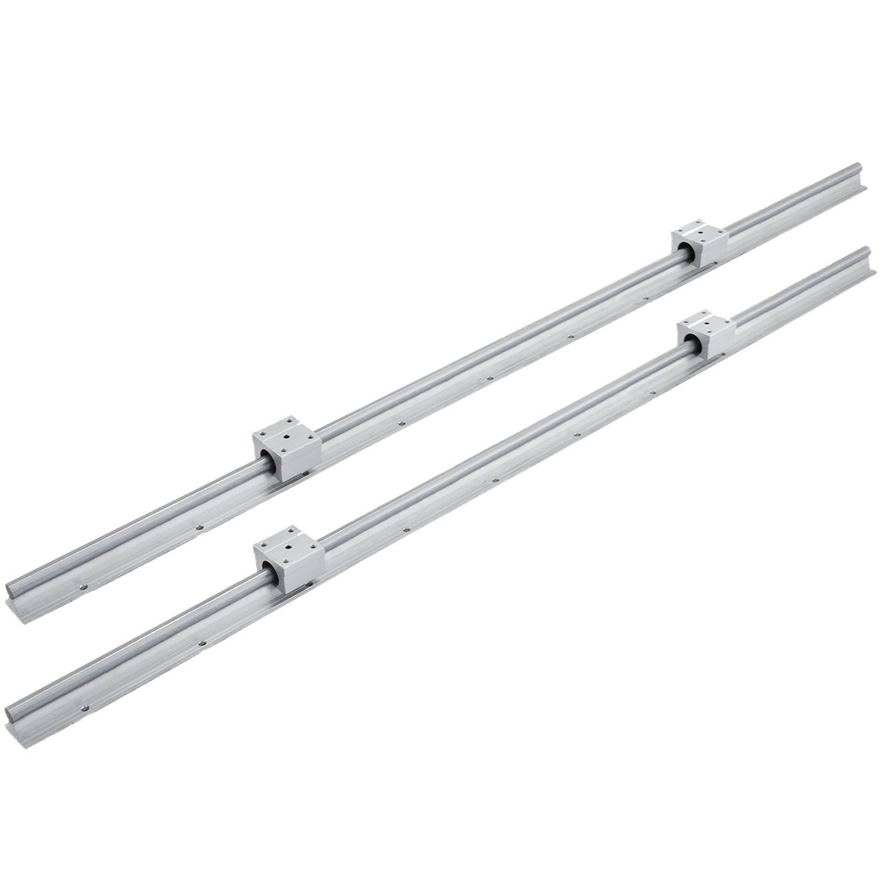 2 X SBR12 1450mm Linear Rail Sets – Fully Supported 12mm Shaft Rods With 4 SBR12UU Bearing Blocks