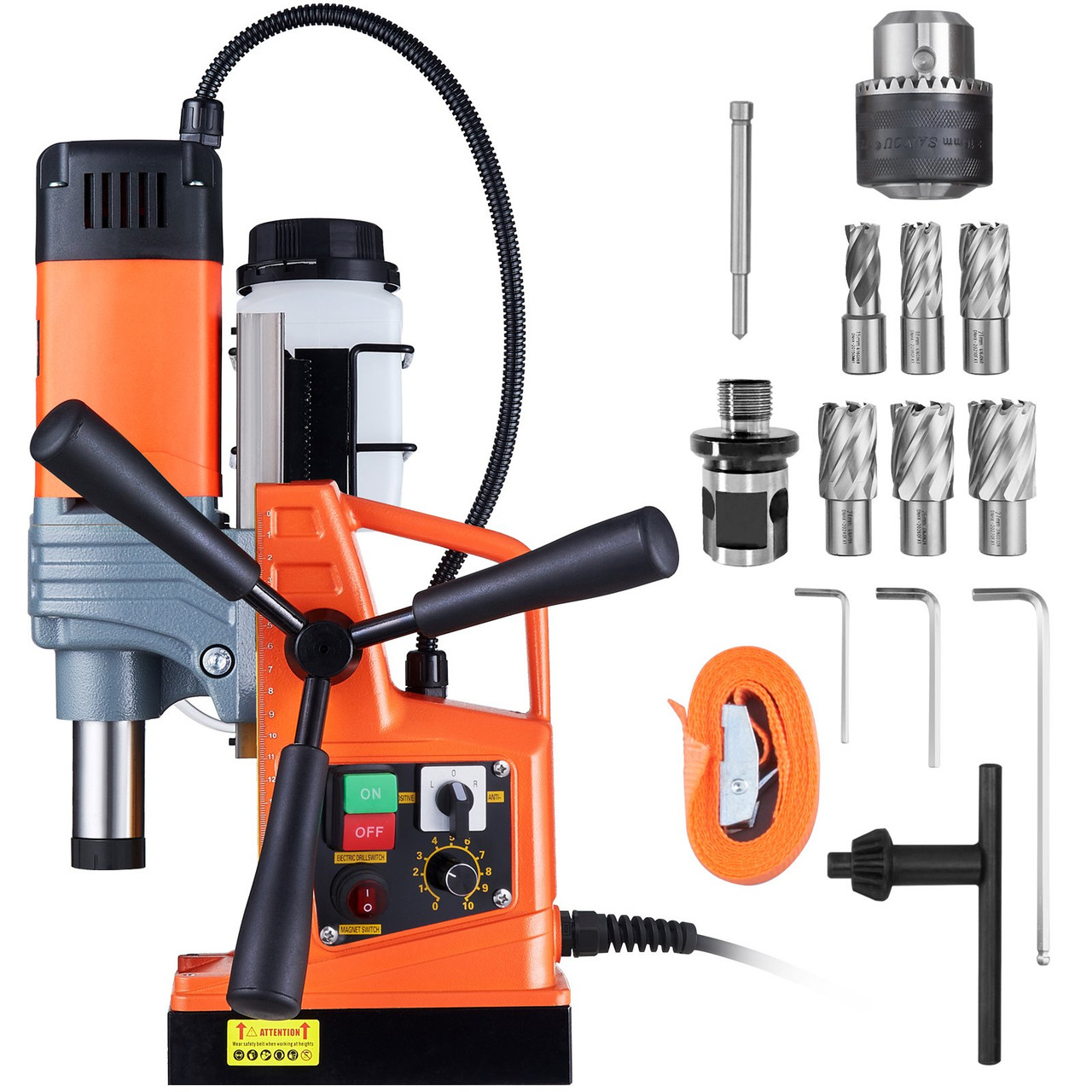 Magnetic Drill 1400W 2922lbf/13000N Portable Mag Drill Press 810RPM