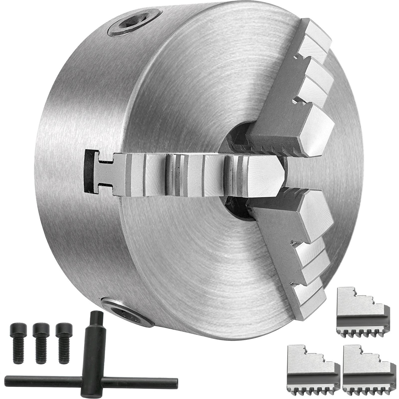 K11-160 Lathe Chuck 6", Metal Lathe Chuck Self-centering 3 Jaw, Lathe Chuck With Two Sets Of Jaws, for Grinding Machines Milling Machines