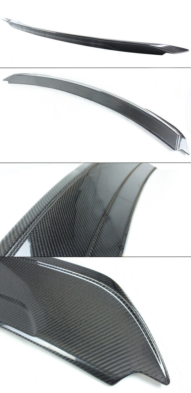MD Style Carbon Fiber Print Trunk Spoiler For 2015-2023 Ford Mustang Coupe & Convertible - ABS Plastic
