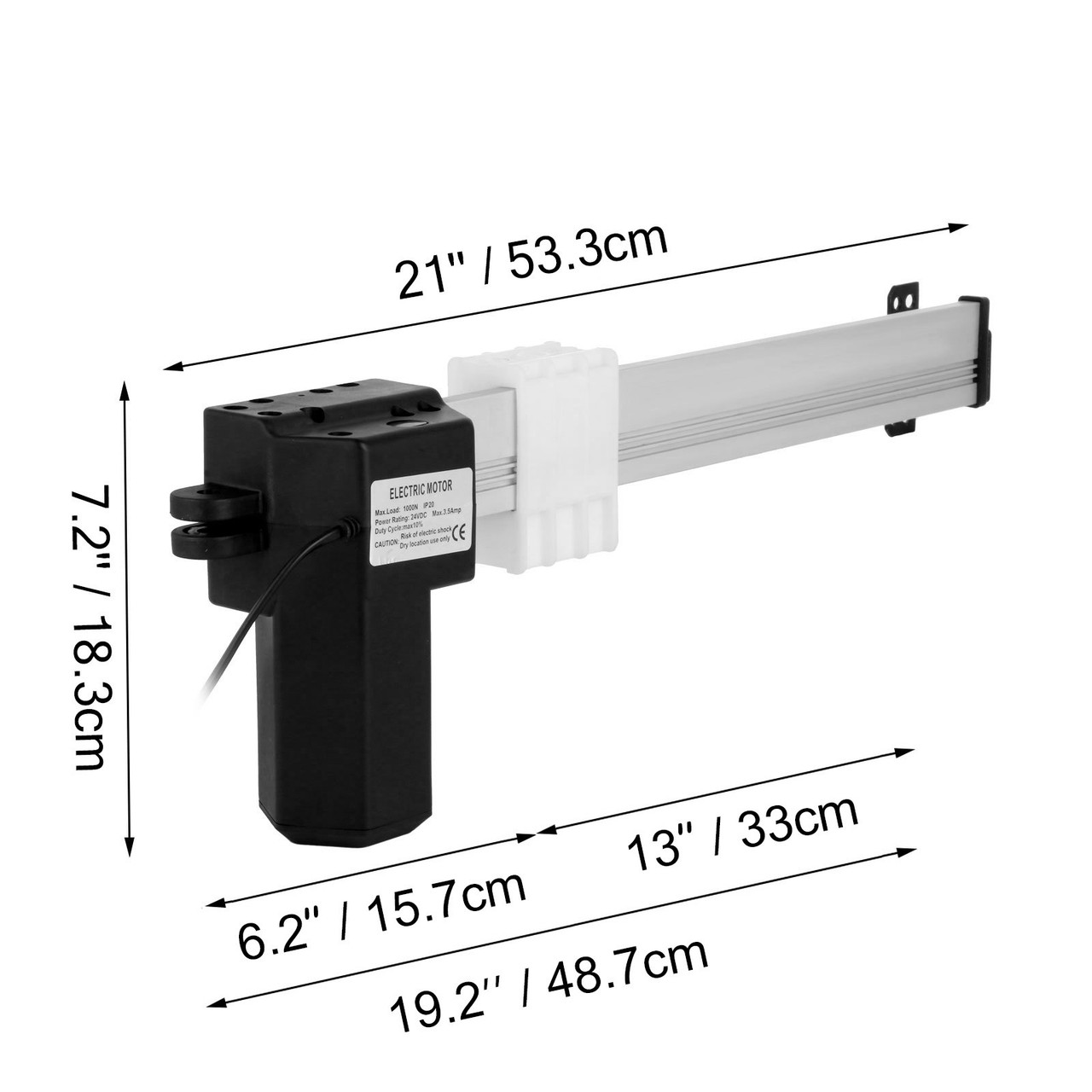 AP-A88 Electric Recliner Motor Replacement Kit DC Motor 21" Stroke Okin Power Recliner Motor Linear Actuator for Electric Sofa Massage Chair Reclining Chairs Motor