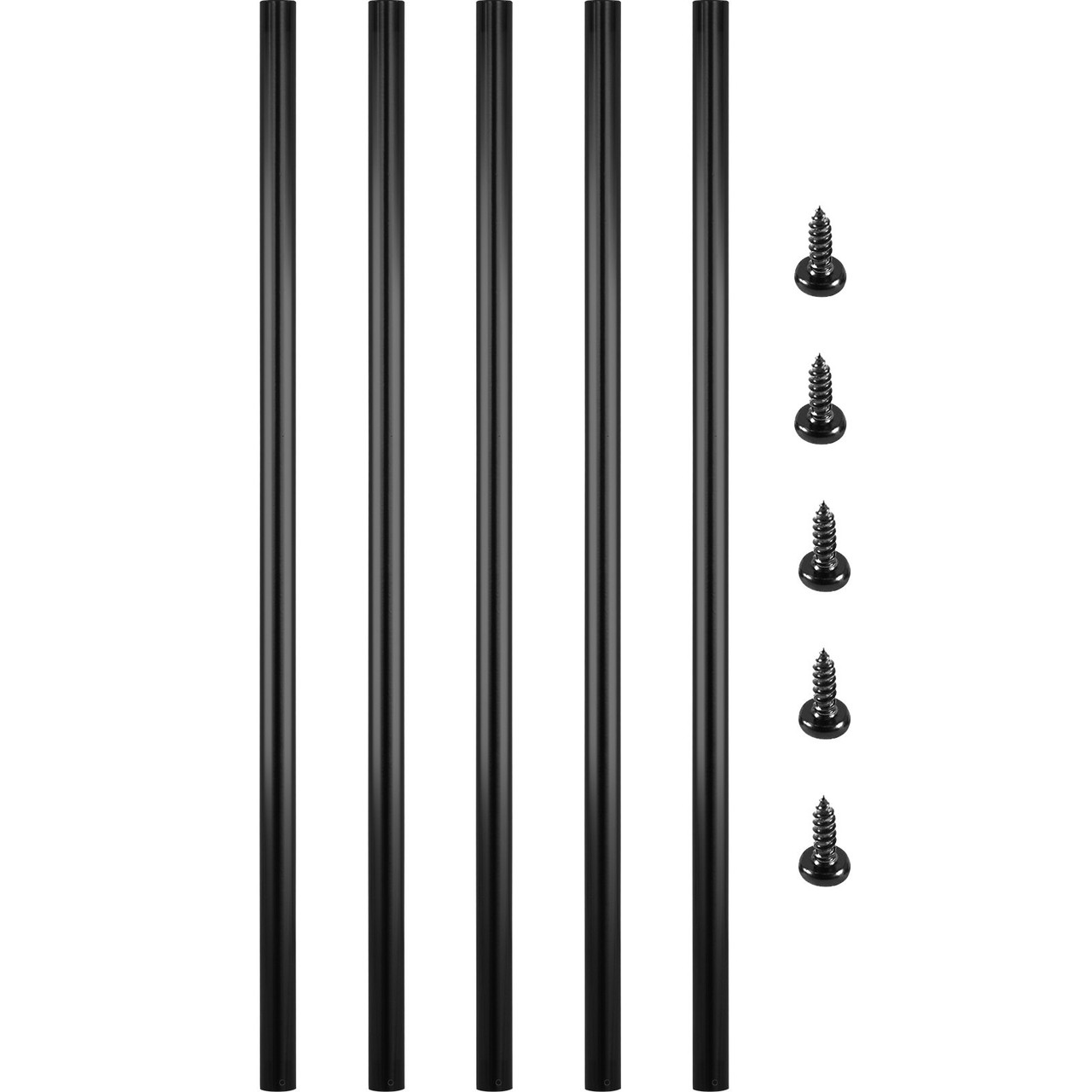 Deck Balusters, 101 Pack Metal Deck Spindles, 26"x0.75" Staircase Baluster with Screws, Aluminum Alloy Deck Railing for Wood and Composite Deck, Circle Baluster for Outdoor Stair Deck Porch