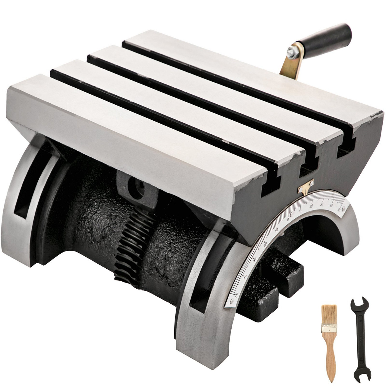 Tilting Milling Table 10x7inch Tilting Angle Milling Machine 0-90Â°Adjustable Swivel Angle Plate with 3 T-slots and an Adjustable Crank Handle Heavy Duty Tilting Milling Machine for Grinding