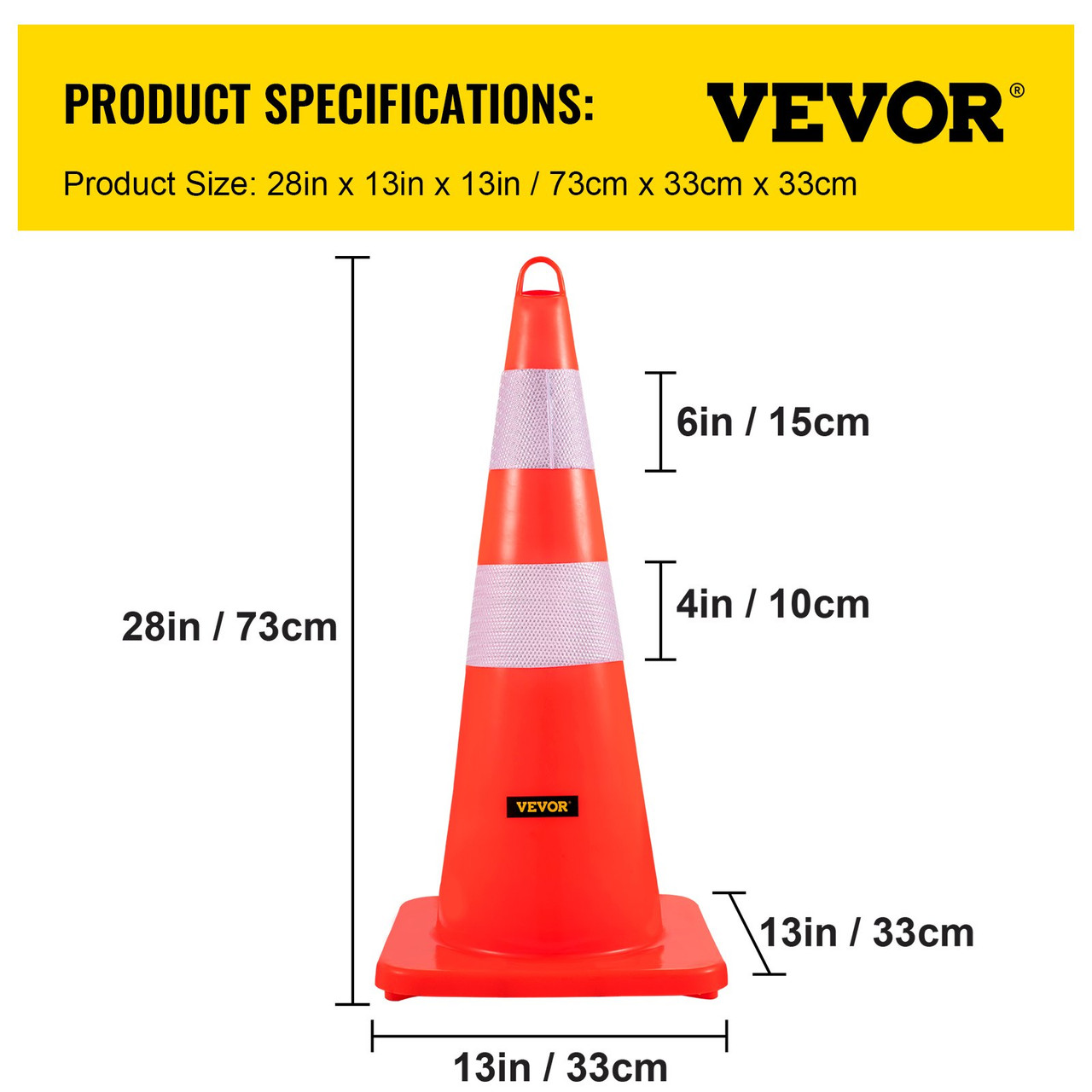 Goplus 6PCS Traffic Cones, 28 PVC Safety Road Parking Cones Driving  Construction Cones Weighted Hazard Cones Orange with 6&4 Reflective  Strips