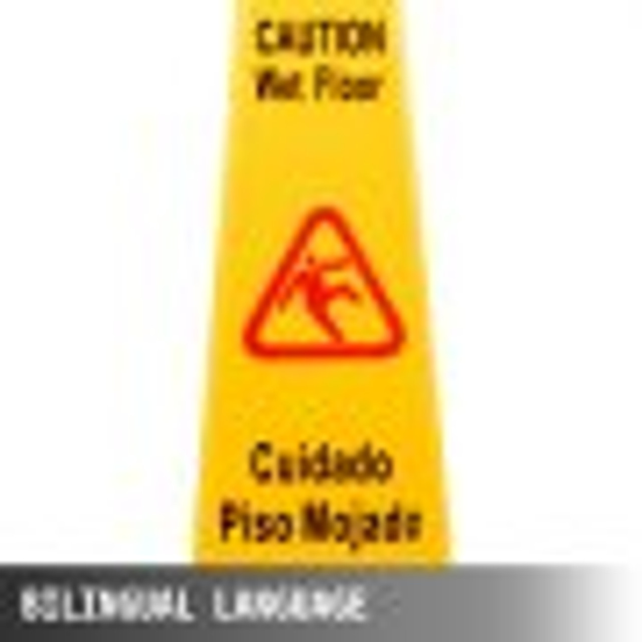 3 Pack Floor Safety Cone Yellow Caution Wet Floor Signs 4 Sided Floor Wet Sign Public Safety Wet Floor Cones Bilingual Wet Sign Floor for Indoors and Outdoors