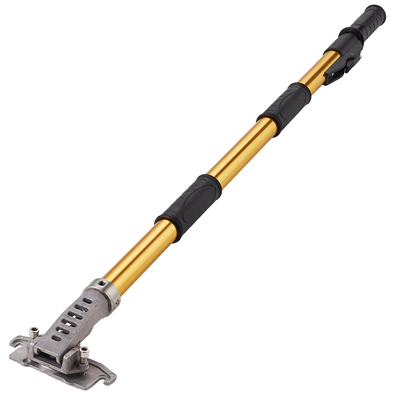 Drywall Flat Box Handle, 40''-64'', Anodized Aluminum Flat Finishing Extension Handle, 5-Section Length Adjustable, Non-slip Grip and 360Â° Painting for Plasterboard, Wallboard, Sheetrock
