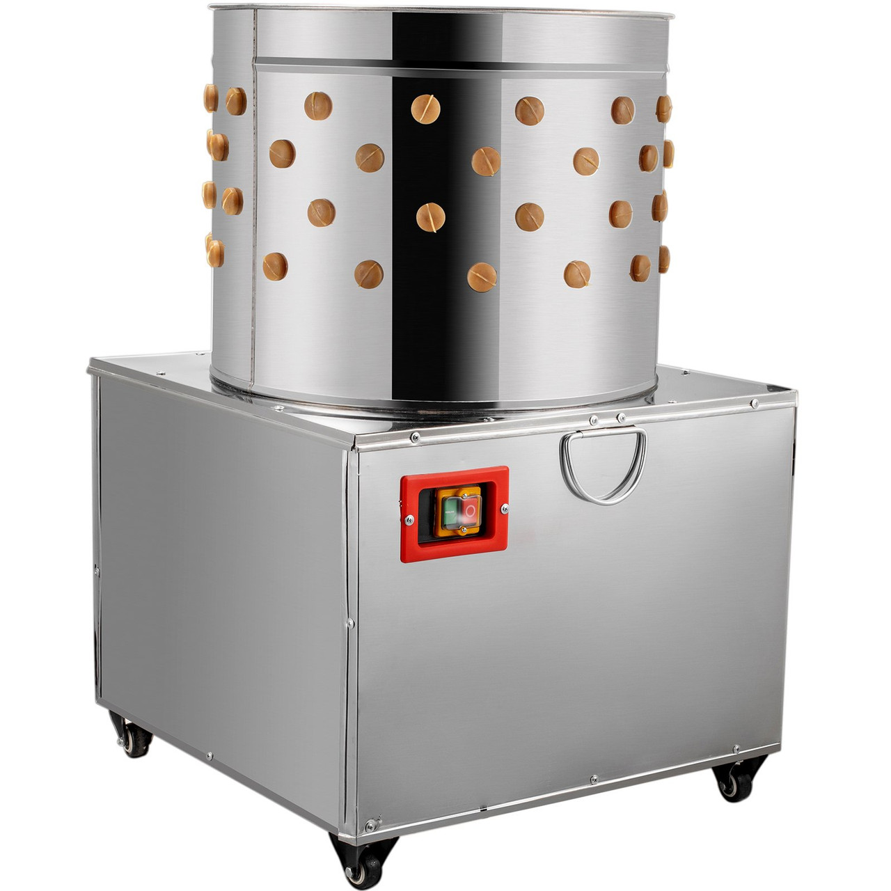 VEVOR Stainless Steel Chicken Plucker 20Inch Barrel Diameter De-Feather Remover Poultry Machine 1500W 275R/min Barrel Diameter Heavy Duty Feather Plucking Machine
