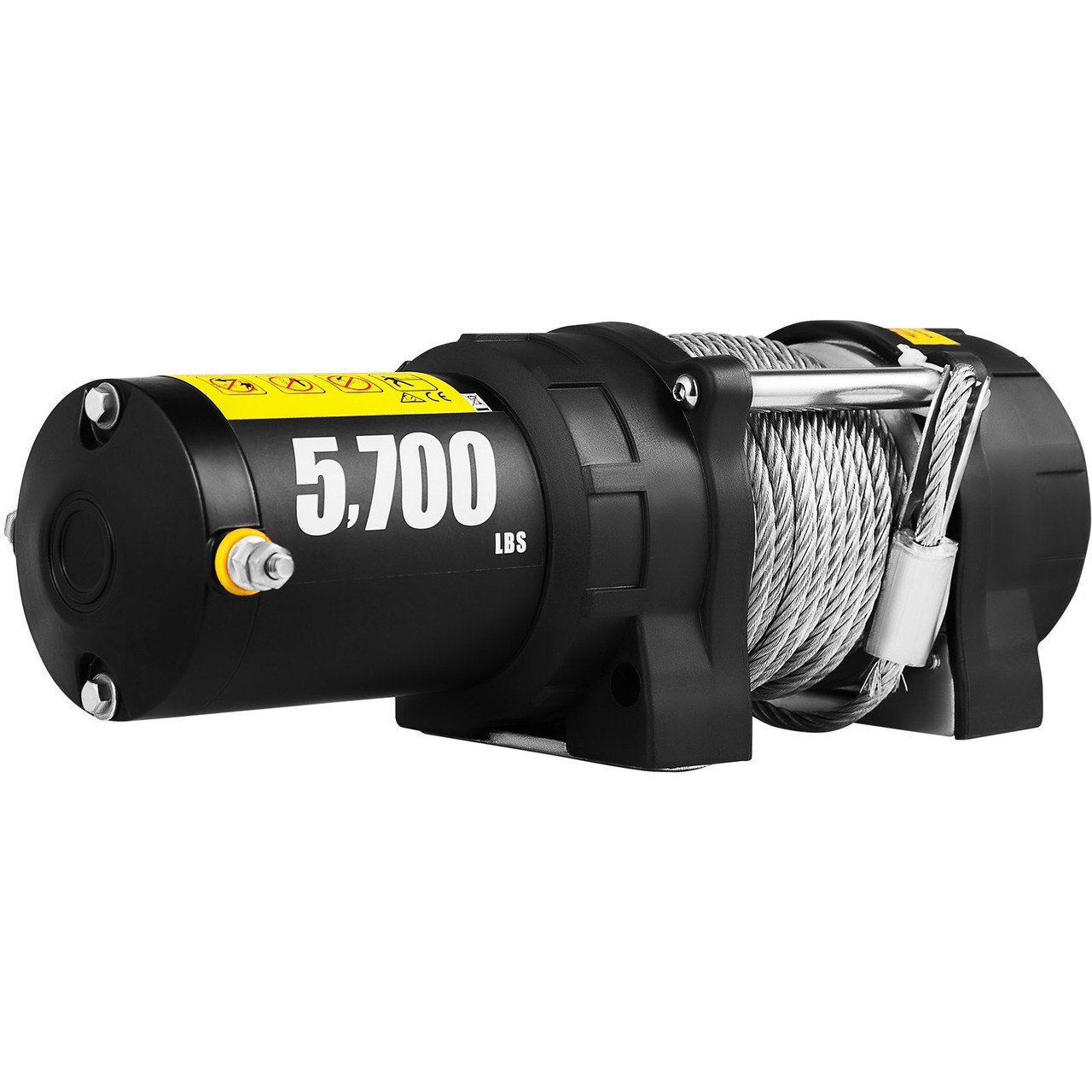 VEVOR Electric Winch, 5700 lbs Capacity, 42.6'/13m Steel Cable, Waterproof ATV UTV Winches w/ Wireless Remote and Corded Control & Hawse Fairlead, for Towing Jeep Off Road SUV Truck Car Trailer