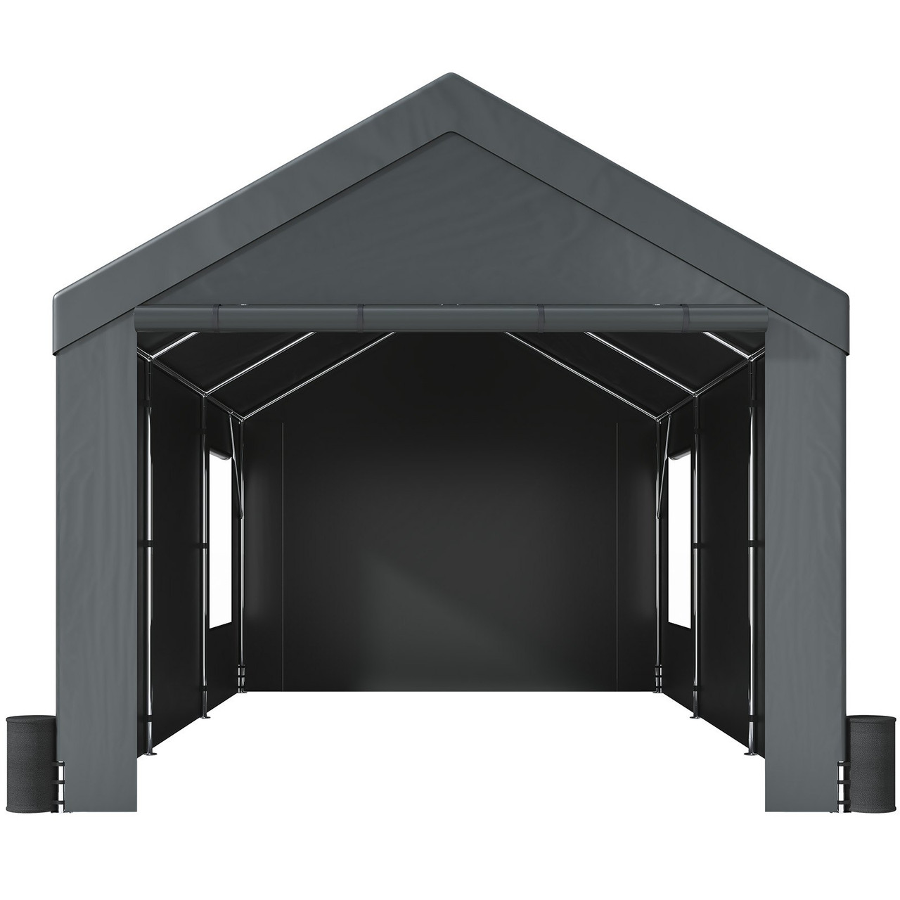 VEVOR Carport, Heavy Duty 10x20ft Car Canopy, Outdoor Garage Shelter with Removable Sidewalls, Roll-up Ventilated Windows & Door, UV Resistant Waterproof All-Season Tarp for Car, Truck, Boat, Darkgray VEVOR Carport, Heavy Duty 10x20ft Car Canopy, Outdoor Garage Shelter with Removable Sidewalls, Roll-up Ventilated Windows & Door, UV Resistant Waterproof All-Season Tarp for Car, Truck, Boat, Darkgray