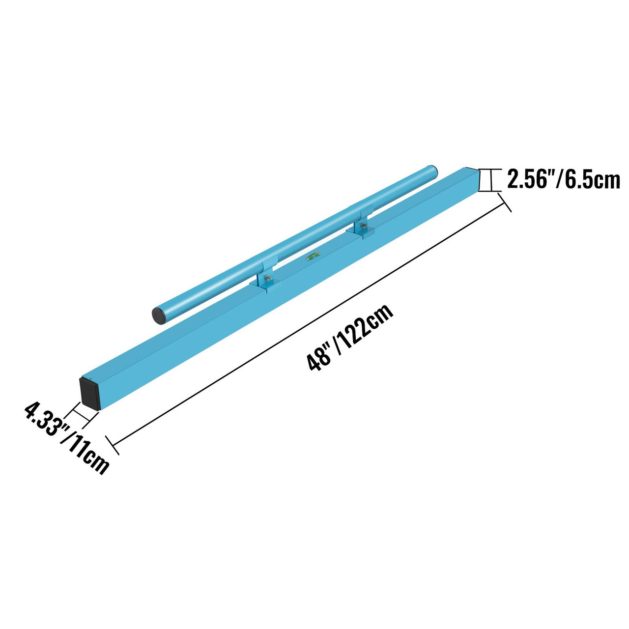 Combo Concrete Screed, 48" Aluminum Screed Board, Concrete Screed Tool with Built-in Leveling Vial, Lightweight Concrete Screed Board with Comfortable Handle and Plastic Shovel for Construction