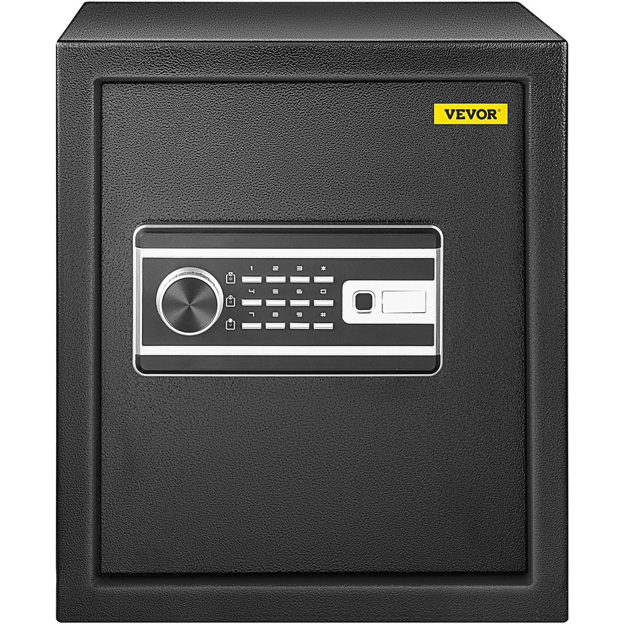 Safe Box, 1.7 CU.FT Fingerprint Safe Box for Money w/ 2 Keys & Digital Keypad, Q235 Steel Safe Box for Storing Cash, Jewelry, Pistols, Documents, Watches in Home & Office & Hotel