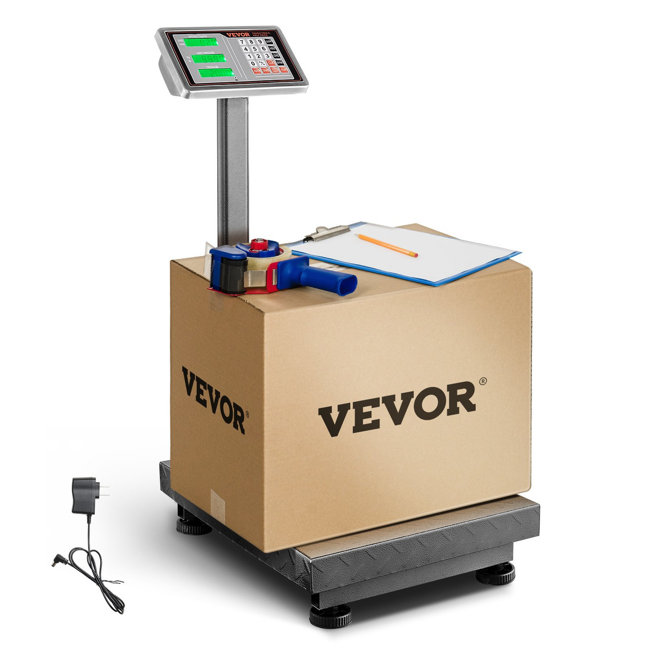 VEVOR 880Lbs x 0.2Lbs Livestock Scale Shipping Scales Large Platform  40.6x20.9Inch Stainless Steel Vet Scale Industrial Floor Scale Large Animal  Dog