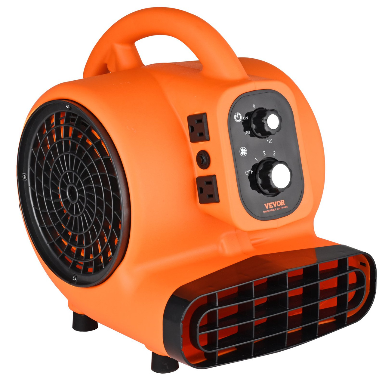 Floor Blower, 1/4 HP, 1000 CFM Air Mover for Drying and Cooling, Portable Carpet Dryer Fan with 4 Blowing Angles and Time Function, for Janitorial, Home, Commercial, Industrail Use, ETL Listed