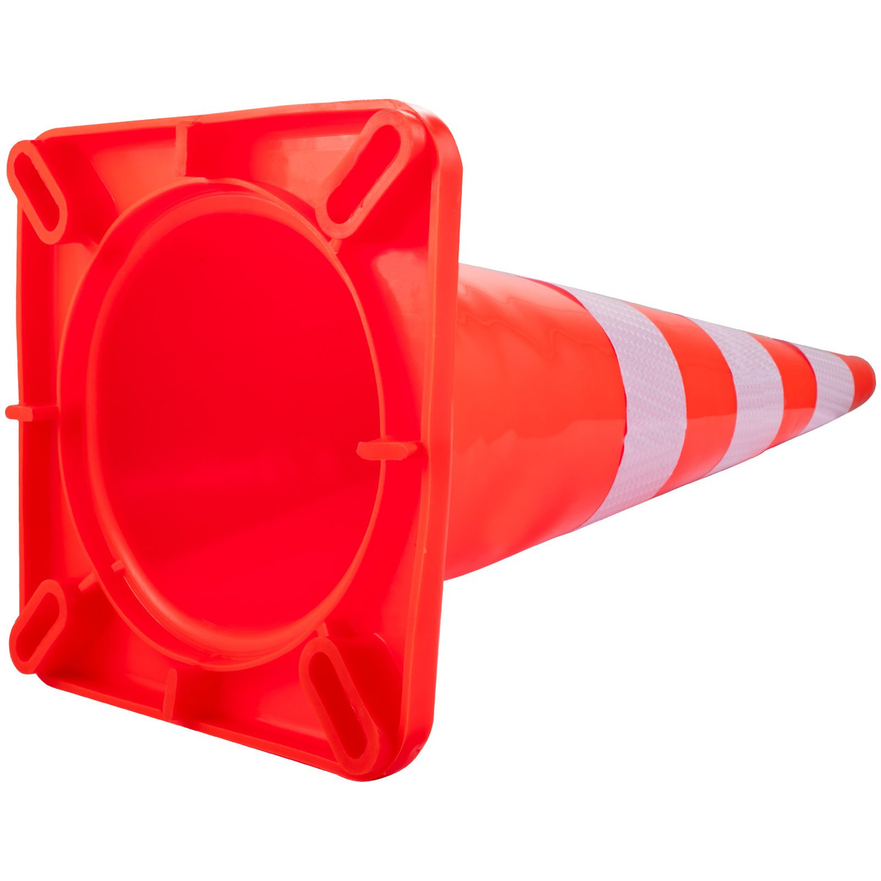 Safety Cones, 6 x 36" Traffic Cones, PVC Orange Construction Cones, Reflective Collars Traffic Cones with Weighted Base Used for Traffic Control, Driveway Road Parking and School Improvement