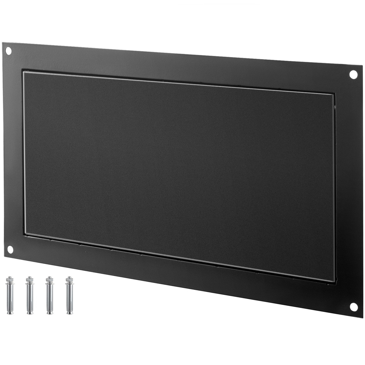 Flood Vent, 8" Height x 16" Width Foundation Flood Vent, to Reduce Foundation Damage and Flood Risk, Black, Wall Mounted Flood Vent, for Crawl Spaces,Garages & Full Height Enclosures