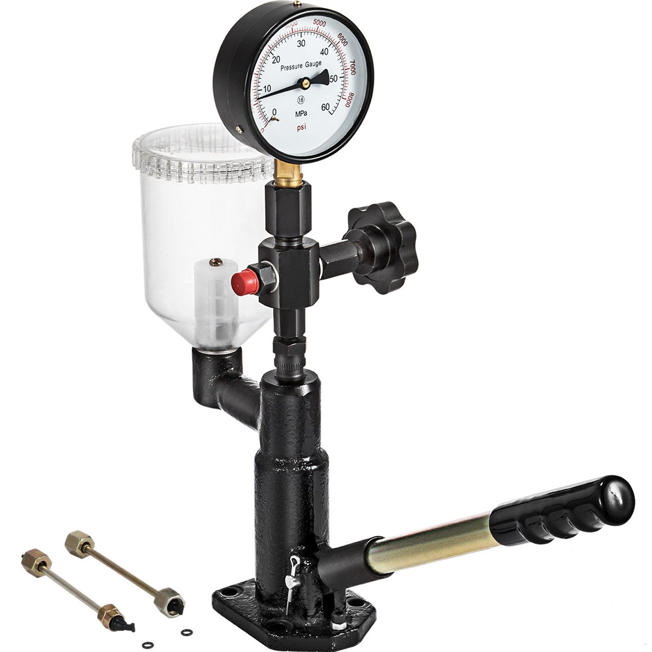 400Bar 6000PSI Diesel Fuel Injector Tester Diesel Injector Nozzle Tester withÂ Dual Scale Gauge to Adjust Injector Nozzle Pressure and Testing Diesel Injector Nozzle Pop Pressure Tester