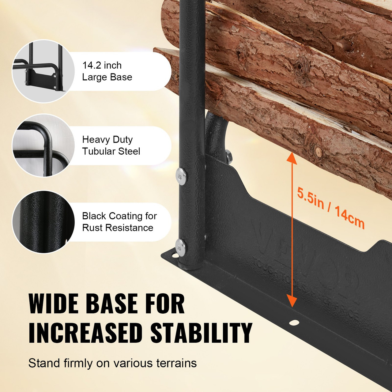 Outdoor Firewood Rack Cover Waterproof Wood Log Storage Covering