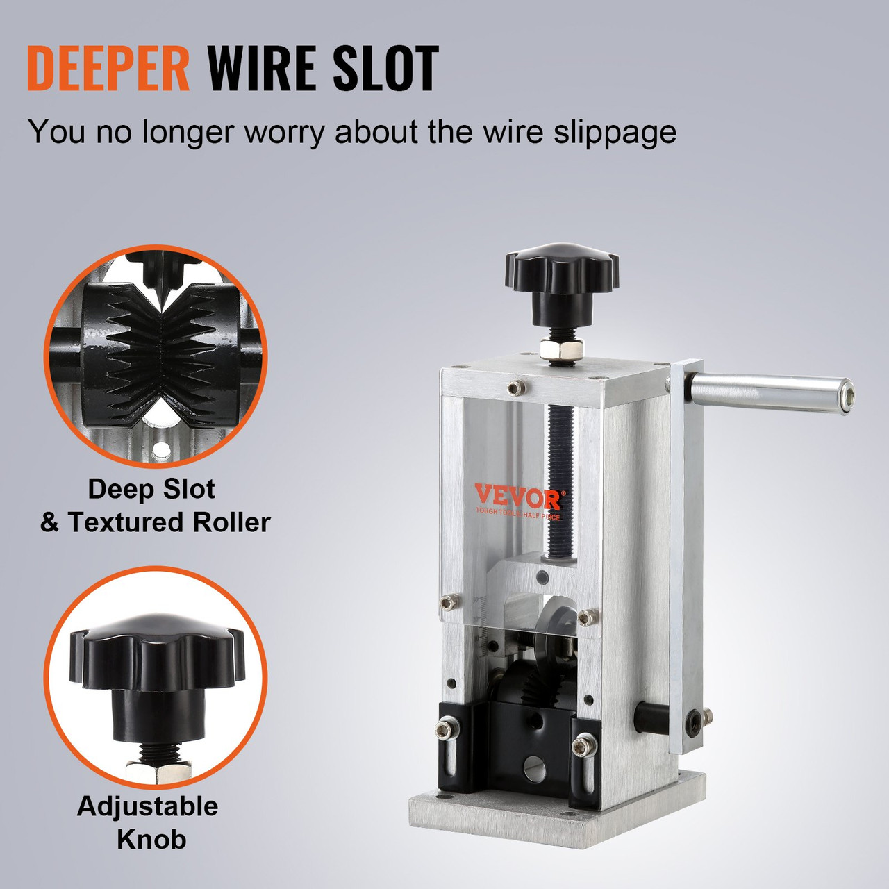 Manual Wire Stripping Machine, 0.06''-0.98'' Copper Stripper with Hand  Crank or Drill Powered, Visible Stripping