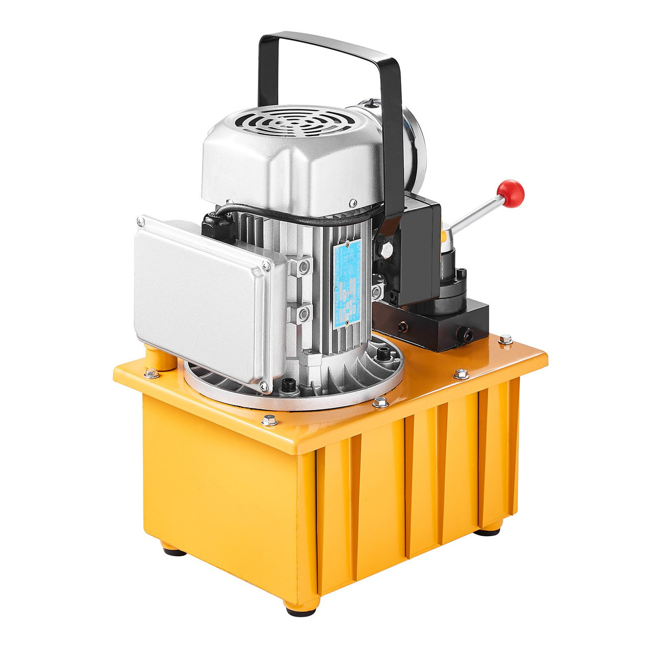 Electric Hydraulic Pump, 10000 PSI 750W 110V, 488 inÂ³/8L Capacity, Double Acting Manual Valve, Electric Driven Hydraulic Pump Power Pack Unit with Lever Switch for Punching/Bending/Jack Machines