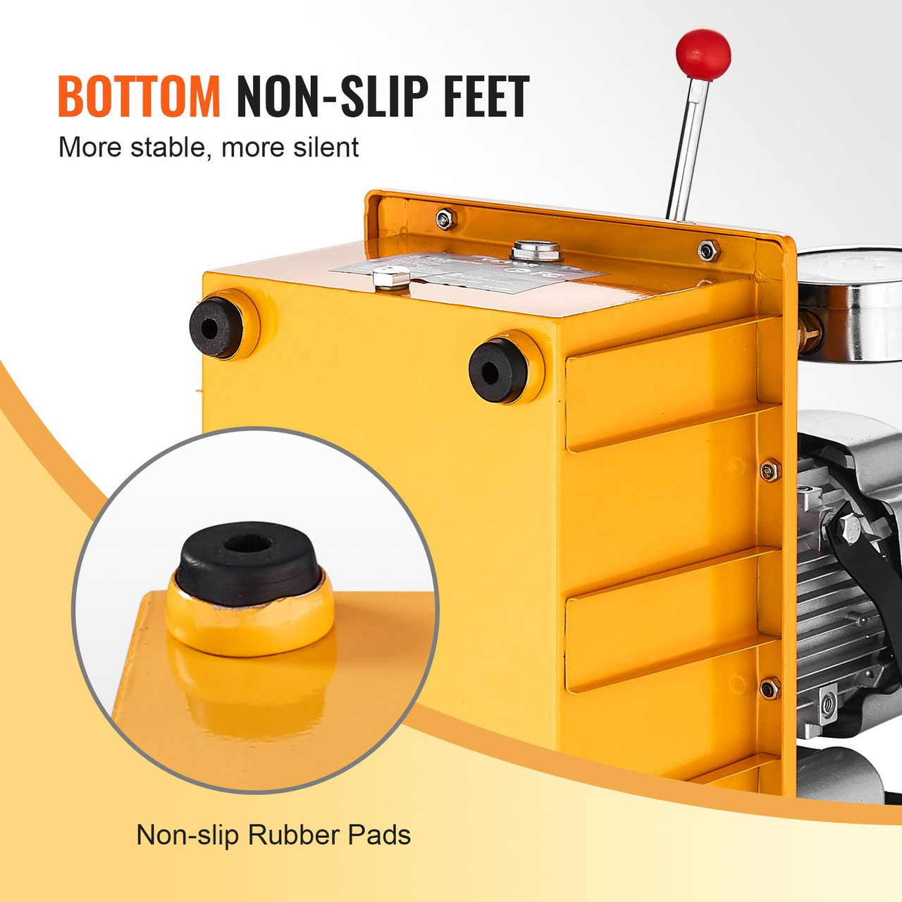 Electric Hydraulic Pump, 10000 PSI 750W 110V, 488 inÂ³/8L Capacity, Double Acting Manual Valve, Electric Driven Hydraulic Pump Power Pack Unit with Lever Switch for Punching/Bending/Jack Machines